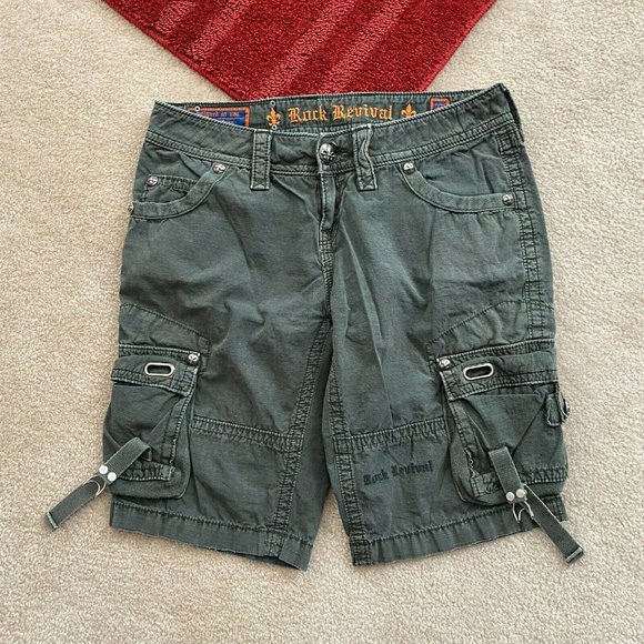 Rock Revival Designed Exclusively For Buckle Mens 27 Cargo Shorts In Olive Shorts